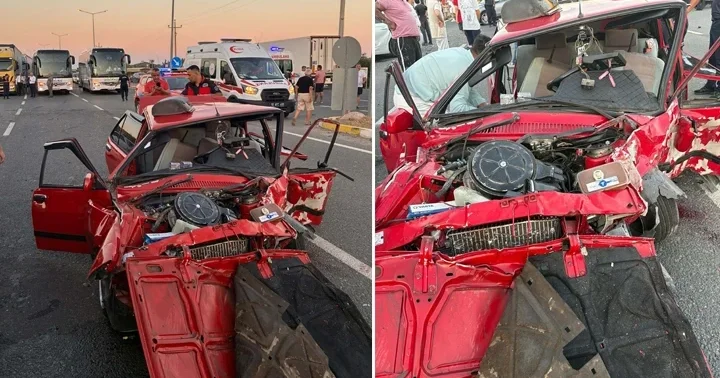 Balıkesir de feci kaza: 2 can kaybı, 3 yaralı