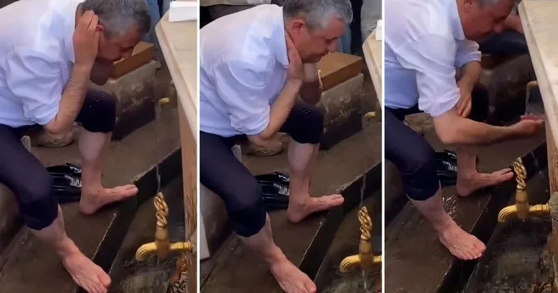 Özgür Özel in abdest görüntüsü büyük tartışma yarattı