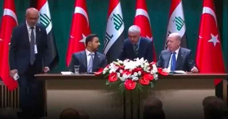 Erdoğan ın Irak Başbakanı görüşmesinde canlı yayında imza krizi Sözcü Gazetesi