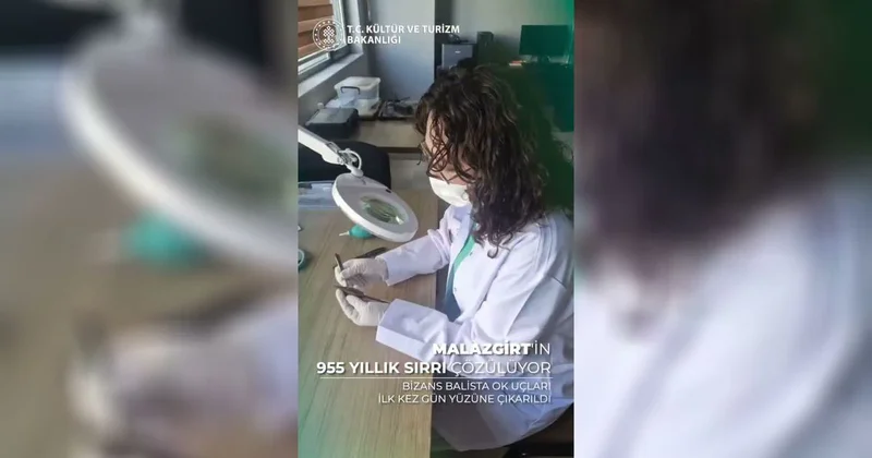 Bakan Ersoy: Bizans balista ok uçları ilk kez gün yüzüne çıkarıldı