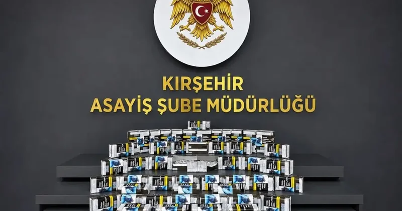 Kırşehir’de 460 paket makaron ele geçirildi