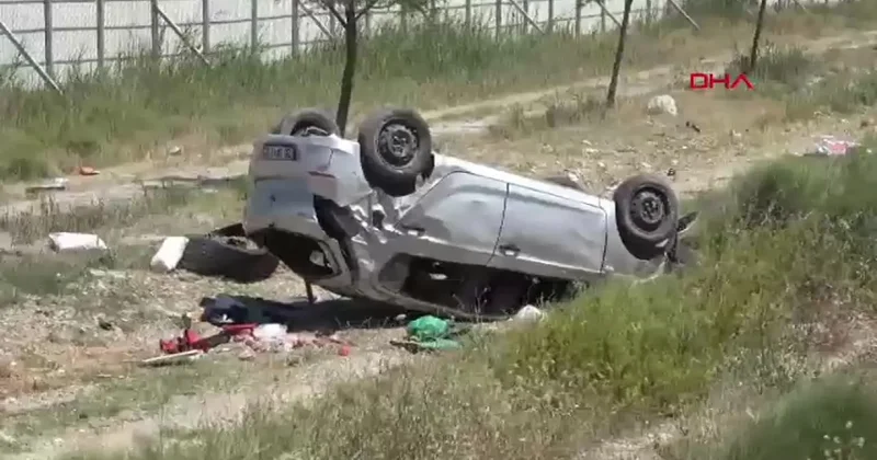 Konya da feci kaza: Takla atan otomobildeki çocuk hayatını kaybetti