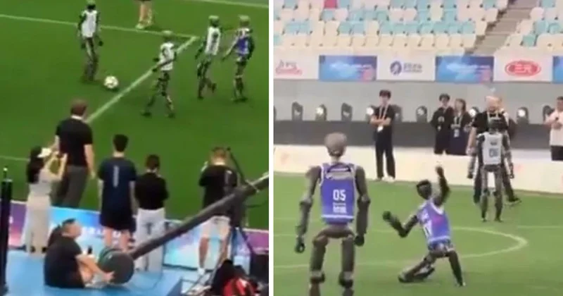 Robotlar yeşil sahaya indi! Kıran kırana futbol maçı