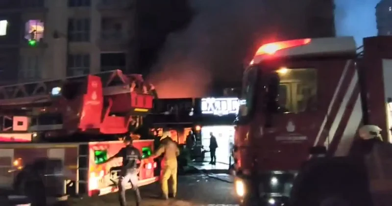 Esenyurt ta kafe alev alev yandı