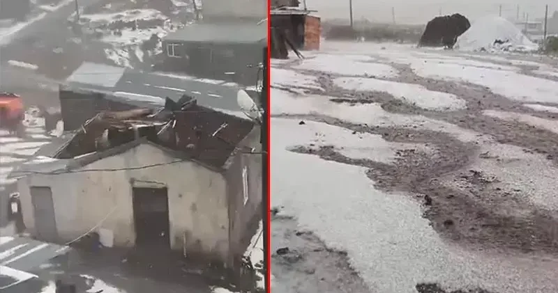 Çıldır’daki fırtınada 28 yapı hasar gördü