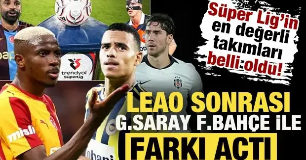 Süper Lig’in en değerli takımları belli oldu! Leao sonrası G.Saray F.Bahçe ile farkı açtı