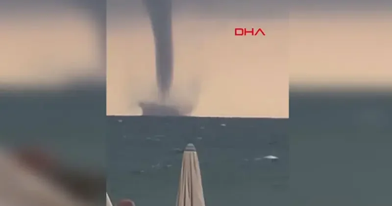 KKTC de turuncu alarm; deniz üzerinde çifte hortum oluştu