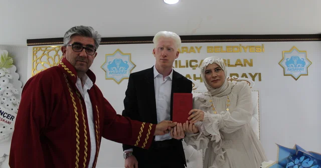 Golbol oynarken tanışan görme engelli çiftin arkadaşlıkları, evlilikle taçlandı Aksaray Haberleri Habertürk Yerel Haberler