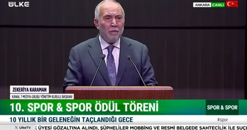 Zekeriya Karaman dan Sporun Devleri Buluşuyor Ödül Töreni nde önemli açıklamalar