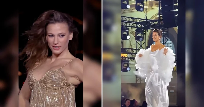 Serenay Sarıkaya ile Pınar Deniz in podyum yürüyüşleri karşılaştırıldı