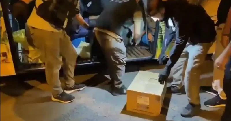 Yolcu otobüsünde ele geçirildi! Tam 39 kilo 700 gram