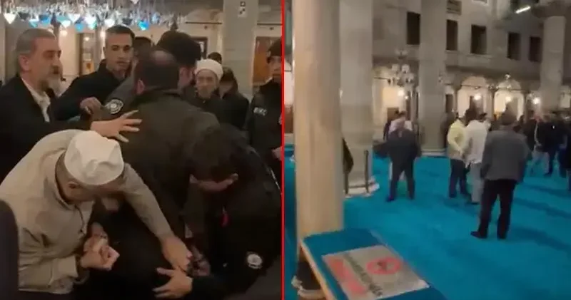 Eyüpsultan Camii’nde çıkan kavgada silahla havaya ateş açan şüpheli yakalandı