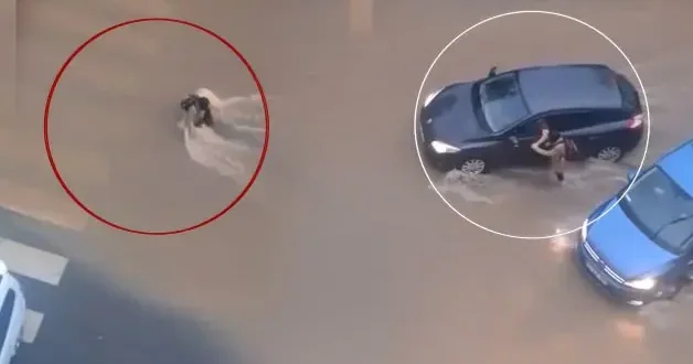 Sultanbeyli de akıntıya kapılan çocuğu sürücü kurtardı