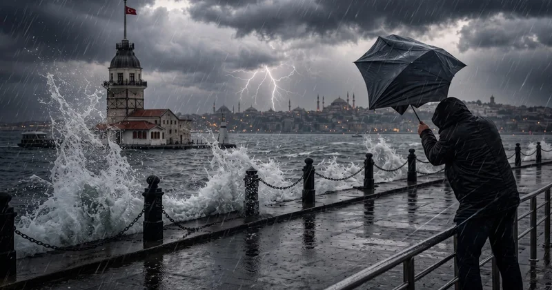 İstanbul Valiliği saat 15.20 de vatandaşları uyardı: Megakent genelinde fırtına ve şiddetli yağış alarmı! Sözcü Gazetesi