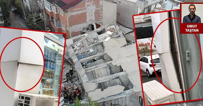 Gebze de çöken bina dün kaymaya başlamış! Belediye sorun yok dedi sabah çöktü...