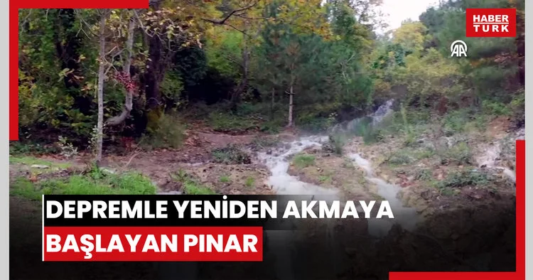 Depremle yeniden akmaya başlayan pınar, bahçeleri yeşertecek