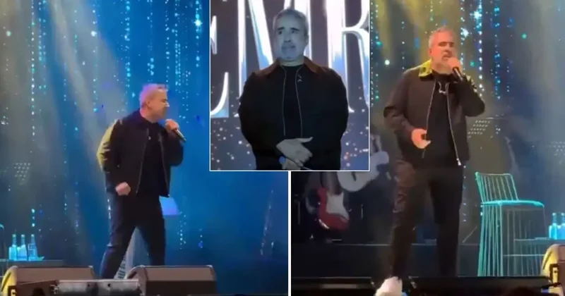 300 dairesi olan şarkıcı Emrah, sahnede hüngür hüngür ağladı