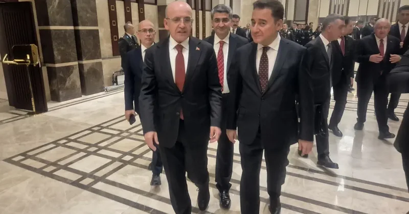 Ali Babacan ve Mehmet Şimşek, 29 Ekim resepsiyonunda yan yana