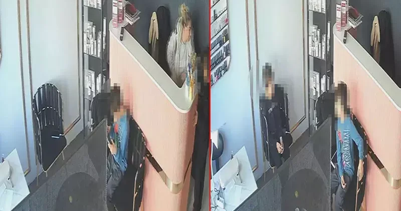 Sultangazi’de güzellik merkezindeki hırsızlık kamerada