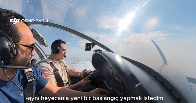 Tek motorlu iki uçakla 4 bin 500 feet te evlilik teklifi Bursa Haber Habertürk Yerel Haberler