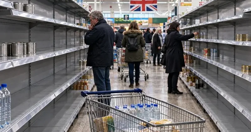 Hükümet 3 günlük acil stok yapın demişti! Marketlerde sakız bile bırakmadılar
