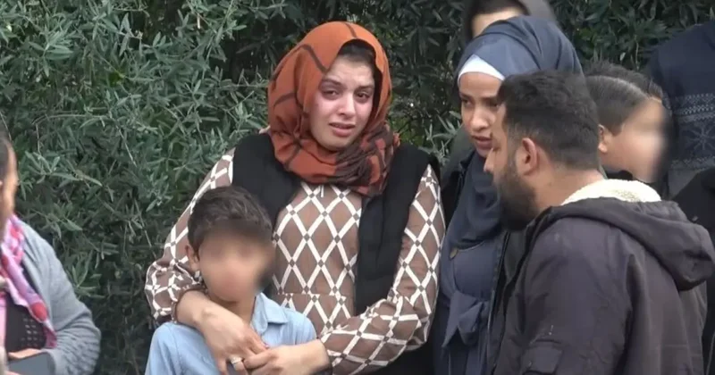 Evlerinin yanışını gözyaşları içinde çaresizce izlediler