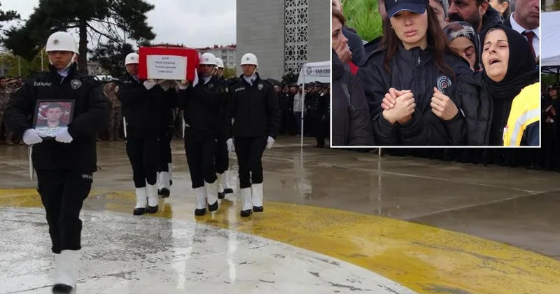 Kazada şehit düşen polis memuru için uğurlama töreni düzenlendi