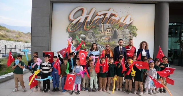 HBB Gastronomievi nde çocuklara Cumhuriyet Bayramı etkinliği Hatay Haberleri Habertürk Yerel Haberler