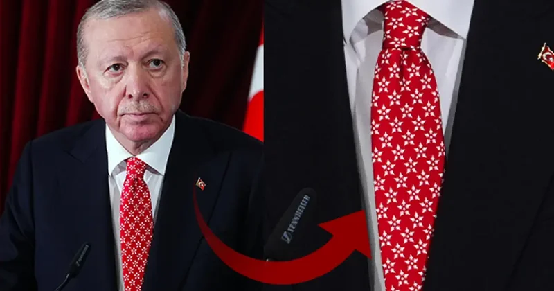 Erdoğan ın 29 Ekim töreninde taktığı kravatta anlamlı mesaj! KAAN sürprizi!