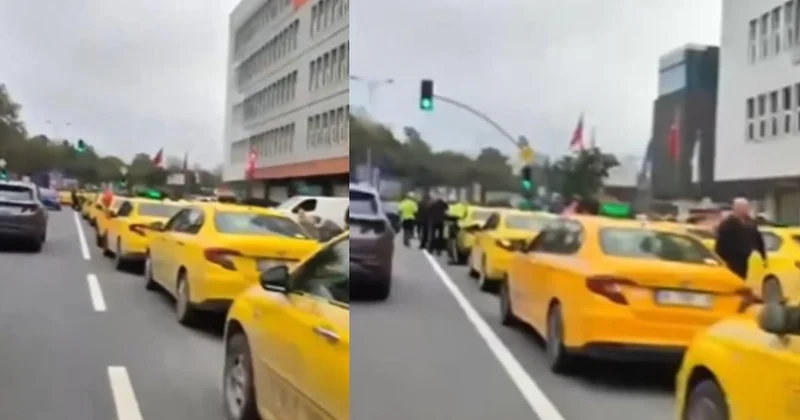 İstanbul da Martı gerginliği iddiası! Taksiciler trafiği kesti Sözcü Gazetesi