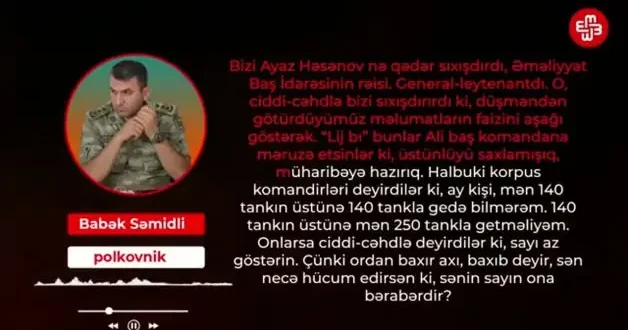 Karabağ da şehit olan komutanda anlatmış: Türkler ve Bayraktar gelmese başaramazdık