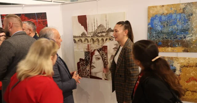Edirne de Uluslararası Balkan Ressamları Sanat Buluşması sergisi açıldı Edirne Son Dakika Haberleri Habertürk Yerel Haberler