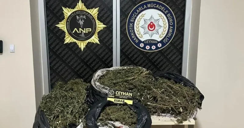 Ceyhan’da uyuşturucu operasyonu: 8 kilo 562 gram esrar ele geçirildi