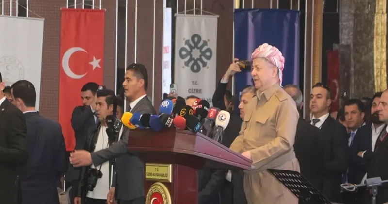 Mesut Barzani den Cizre ziyareti! Dikkat çeken sözler