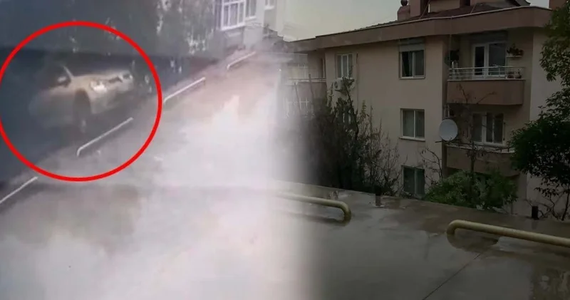 Geri vitese takınca apartman yüksekliğinden yere çakıldı!