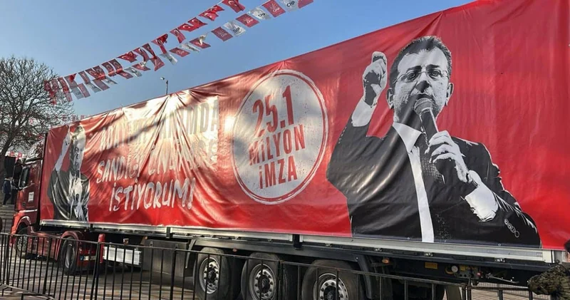 CHP Kurultayı nda sürpriz imza hamlesi! TIR la getirildi