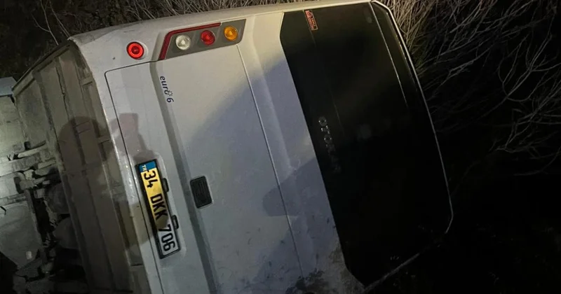 Siirt’te maden işçilerini taşıyan midibüs uçuruma yuvarlandı