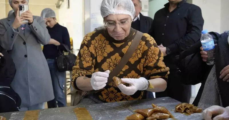 İtalyan Erasmus öğrencileri Gümüşhane’de pestil köme ustası oldu