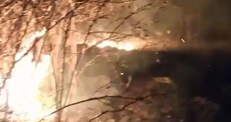 Erzurum daki örtü yangını söndürüldü