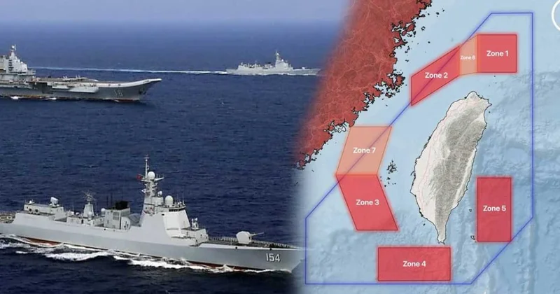 Dünyanın korktuğu gerçek mi oluyor? Çin, Tayvan ı çeviren tatbikatı böyle duyurdu Sözcü Gazetesi