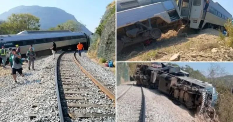 Meksika da tren raydan çıktı: 13 ölü, 98 yaralı
