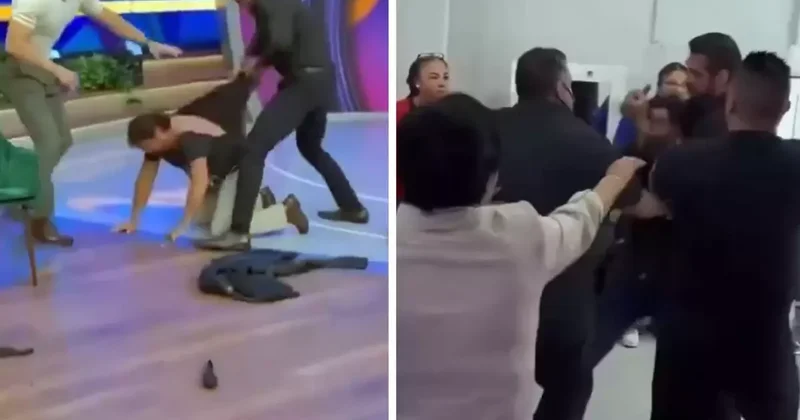 Eski WWE şampiyonu, canlı yayında konukları ve yayın ekibini dövdü