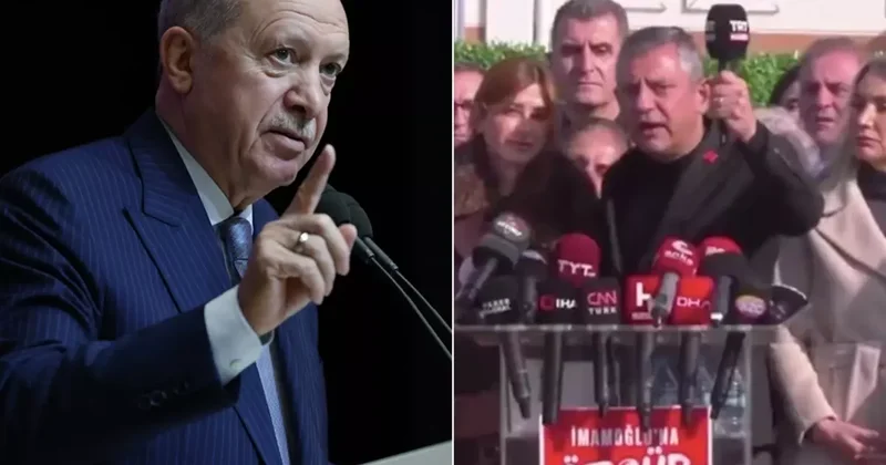 Cumhurbaşkanı Erdoğan dan Özel in bu görüntüsüne sert tepki: Utanmadan mikrofon tokatlıyorlar