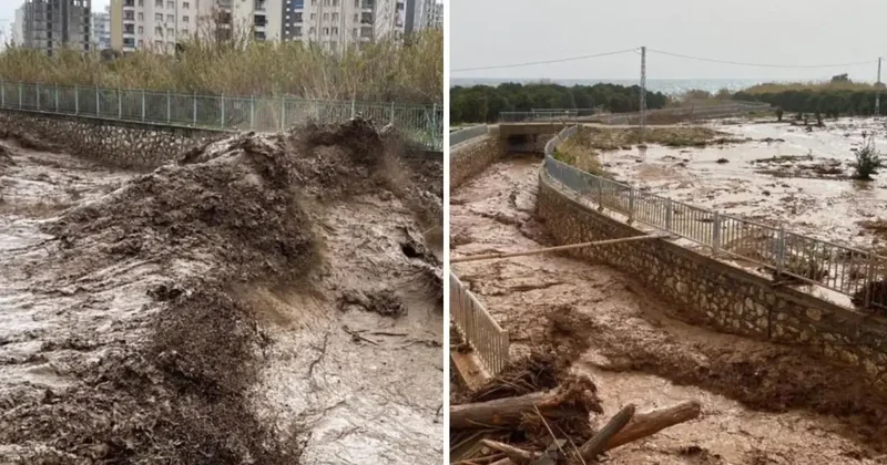 Sele teslim olan Mersin den korkutan görüntüler