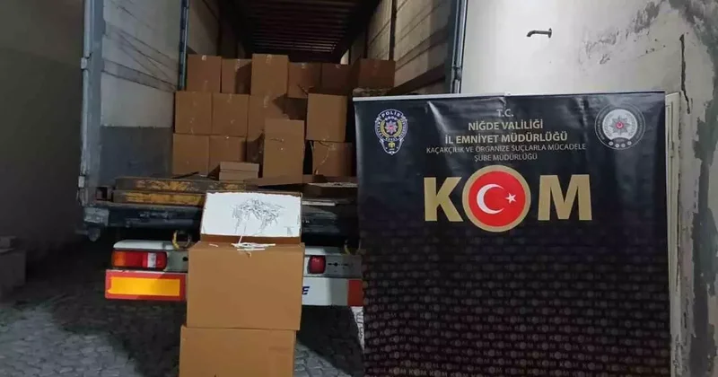 Niğde’de kaçak tütün operasyonu: 1 milyon makaron ele geçirildi