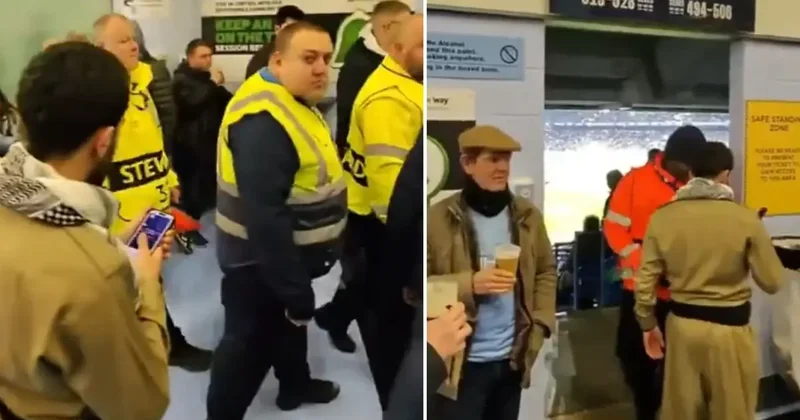 Şampiyonlar Ligi nde sahaya dalan şahısların maça giriş görüntüleri ortaya çıktı