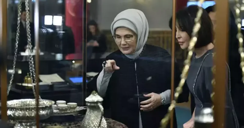Ankara Palas ta kültürel diplomasi: Emine Erdoğan, Mirziyoyeva ile bir araya geldi