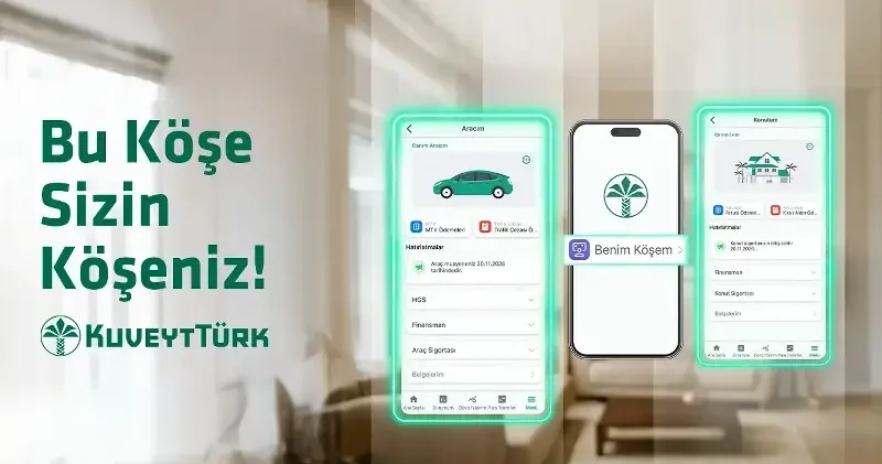 Kuveyt Türk Mobil’de Benim Köşem ile araç ve konut işlemleri tek ekranda Türkiye Ekonomisi Haberleri