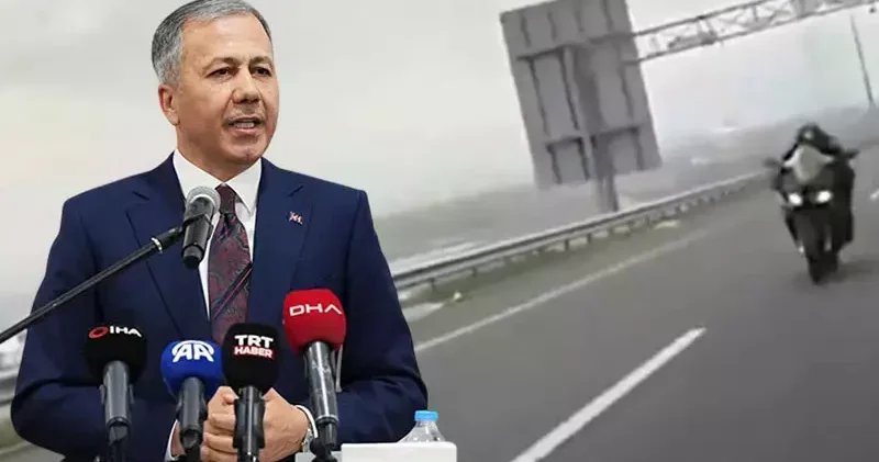 Bakan Yerlikaya: Otoyolda aşırı hız yapan motosiklet sürücüsü yakalandı