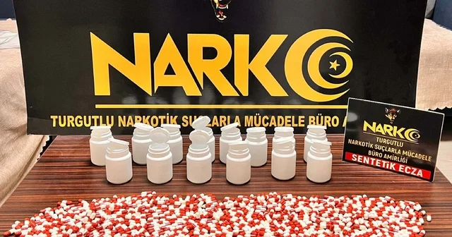 Manisa da 1730 sentetik hap ele geçirildi; 5 tutuklama Manisa Haberleri